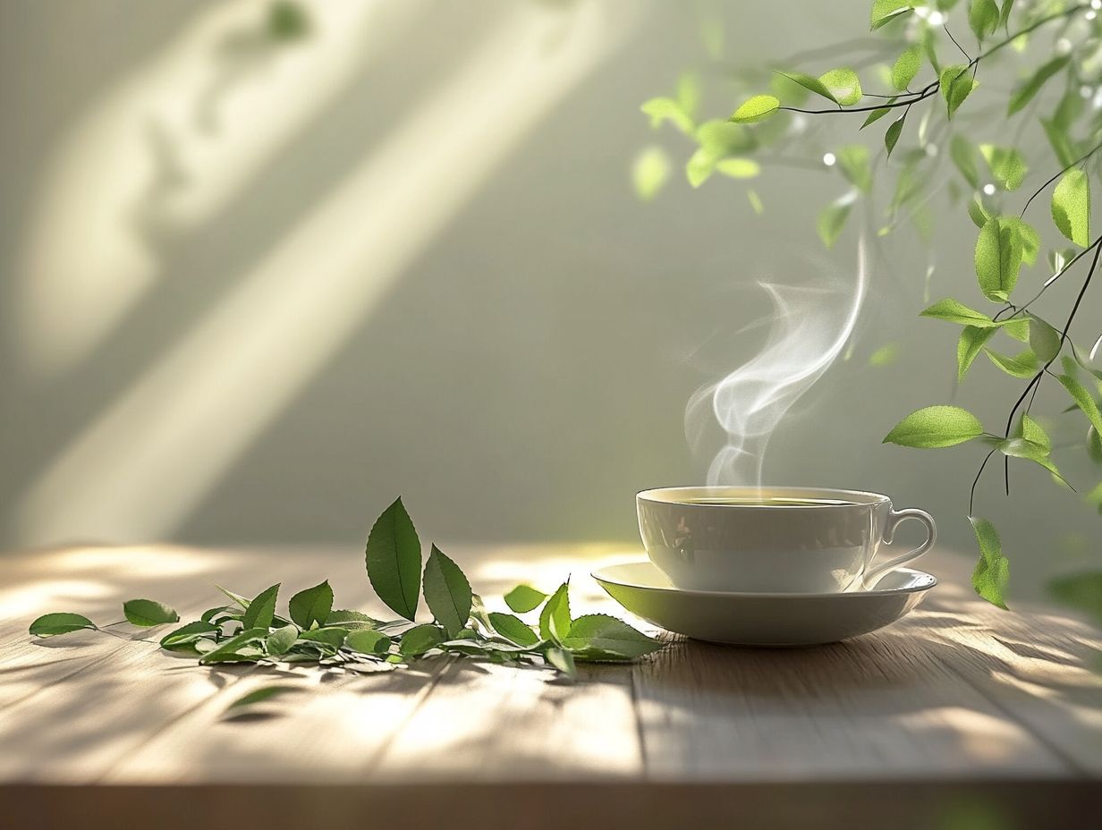 A beautiful arrangement of different green teas beneficial for anxiety relief.