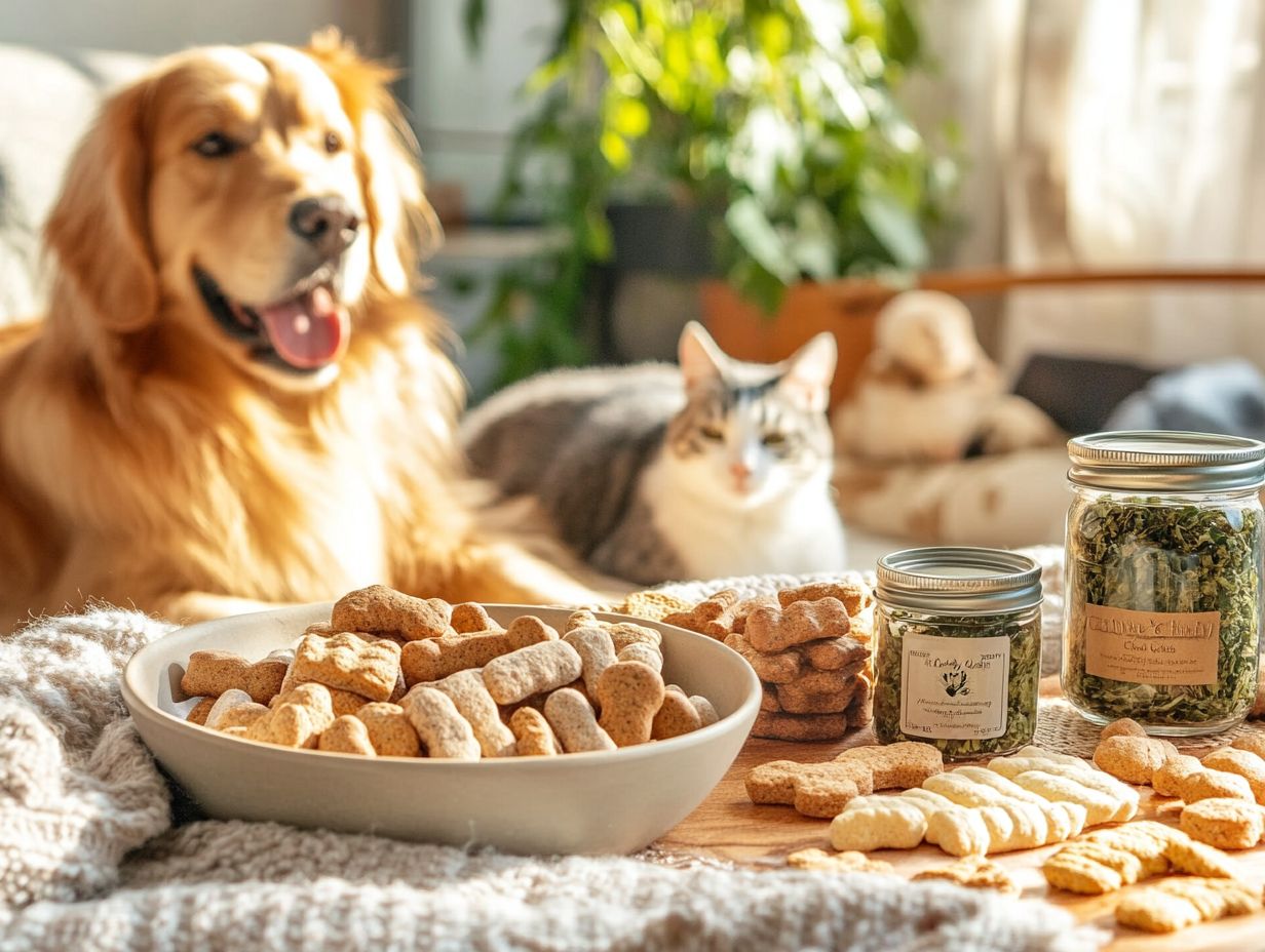 Image illustrating potential side effects of calming treats for pets.