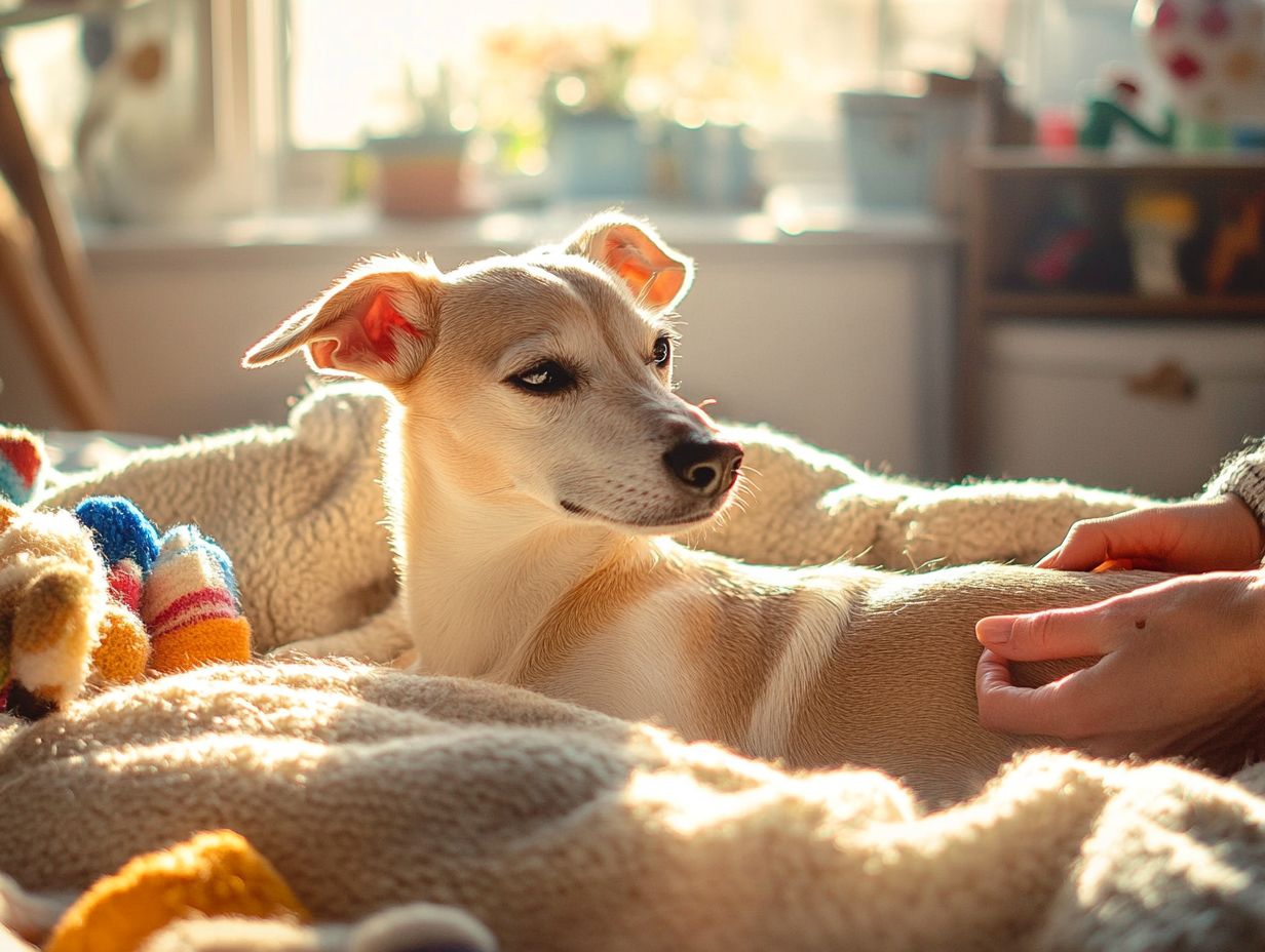 A cozy pet space illustrating a safe and comfortable environment for dogs.