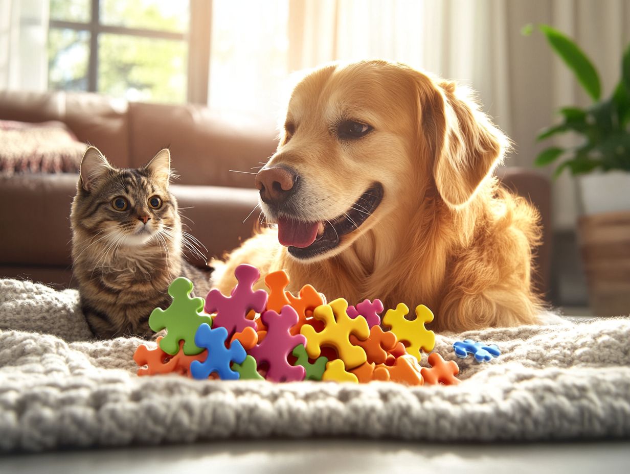 A dog playing hide and seek with its owner to alleviate anxiety.