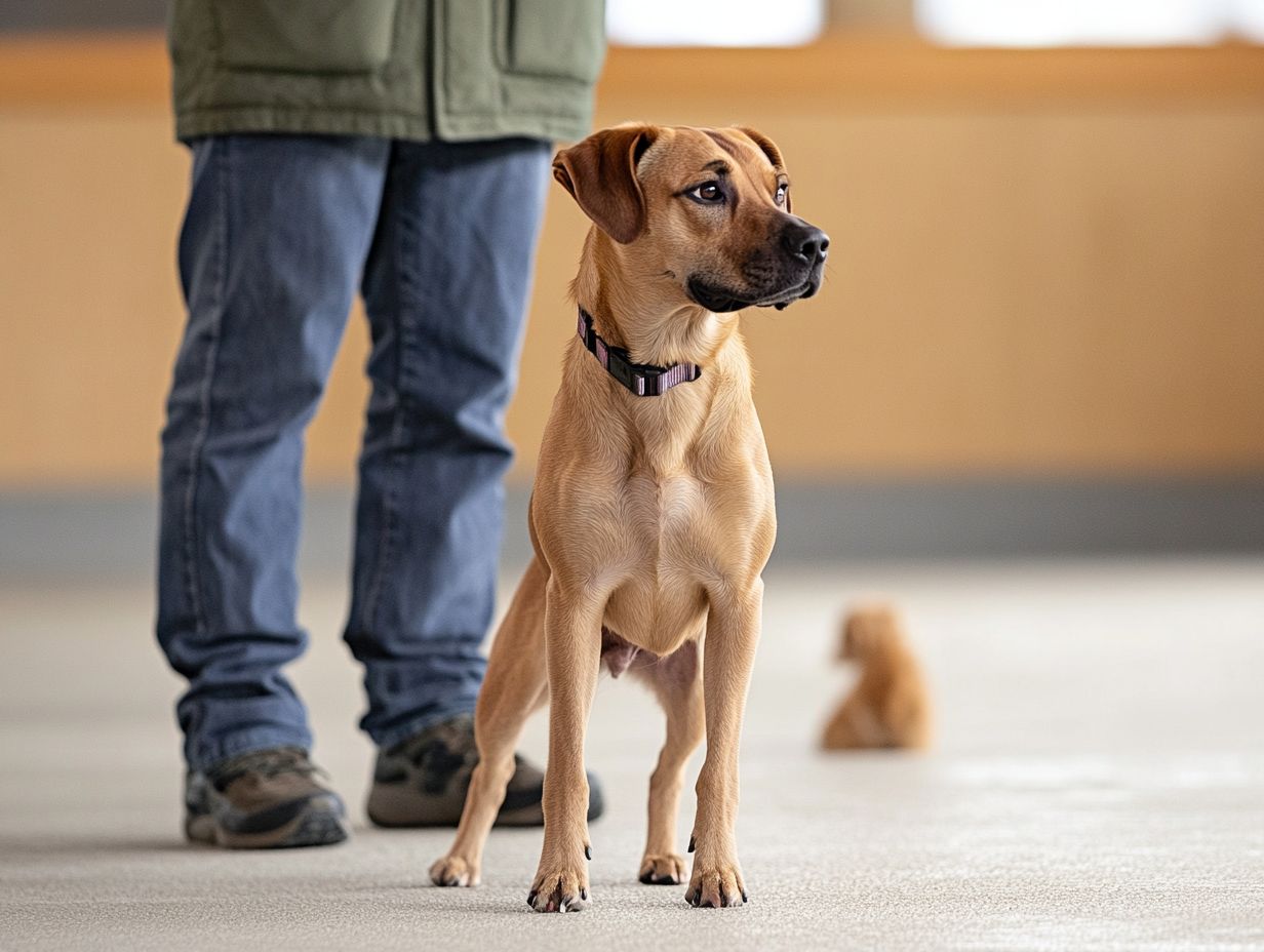 An anxious dog refusing treats