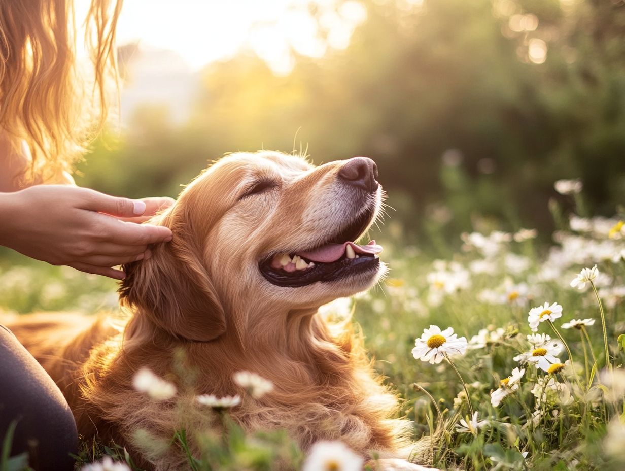 A professional trainer helping a dog with anxiety