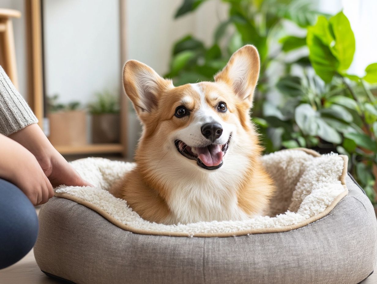 A happy dog enjoying its calm environment