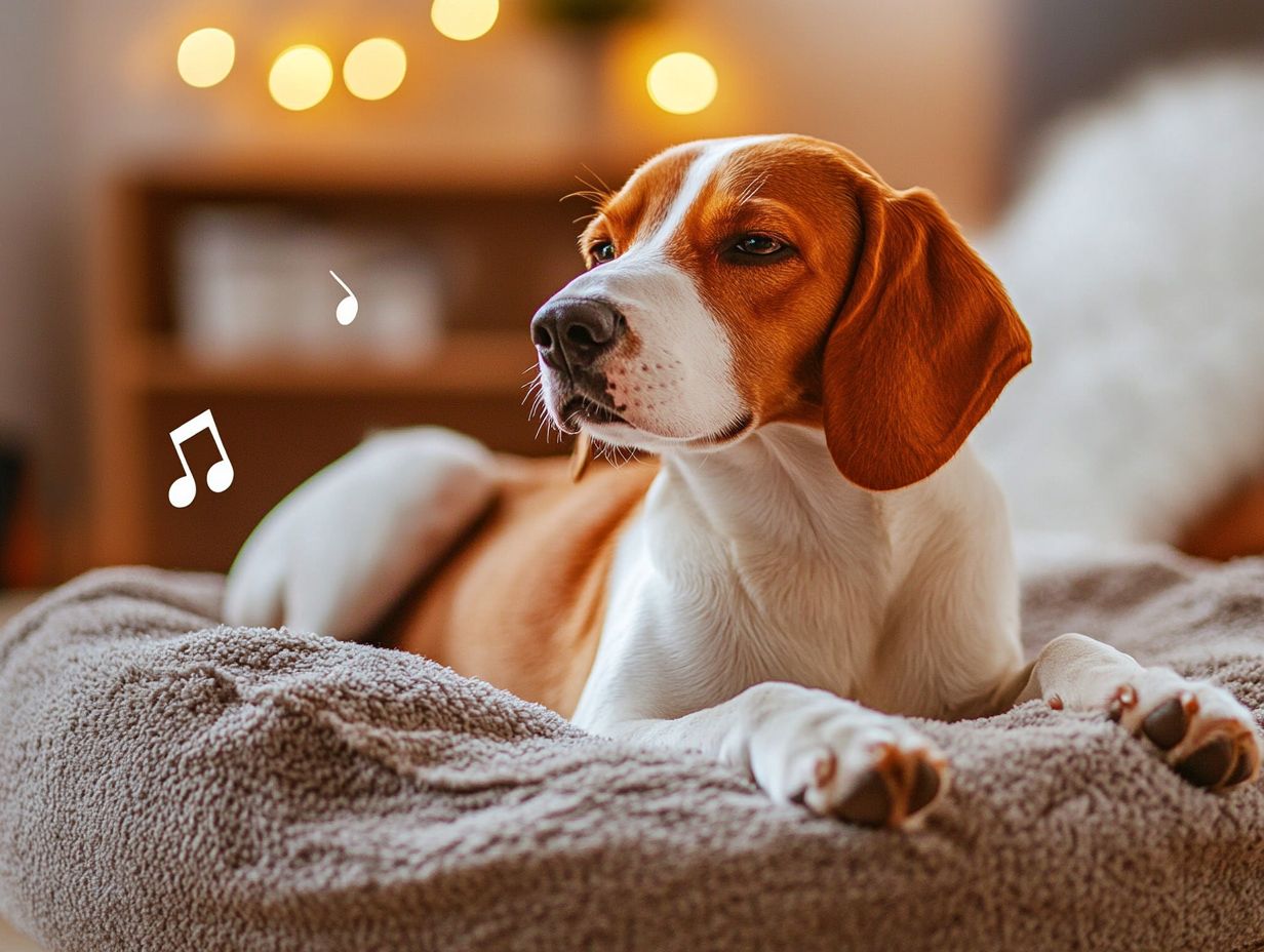 How does music help soothe anxious pets?