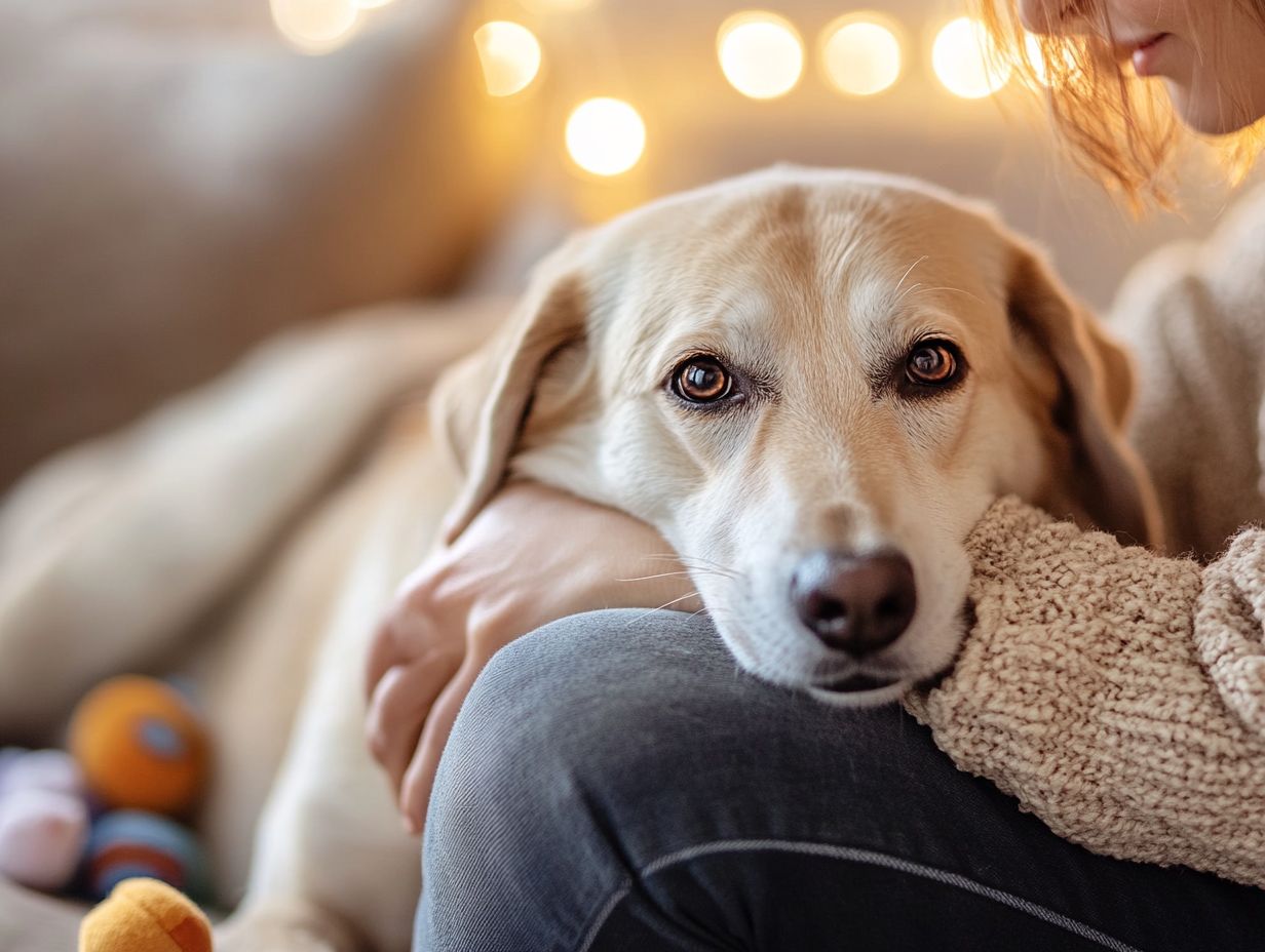 An image depicting pet anxiety signs