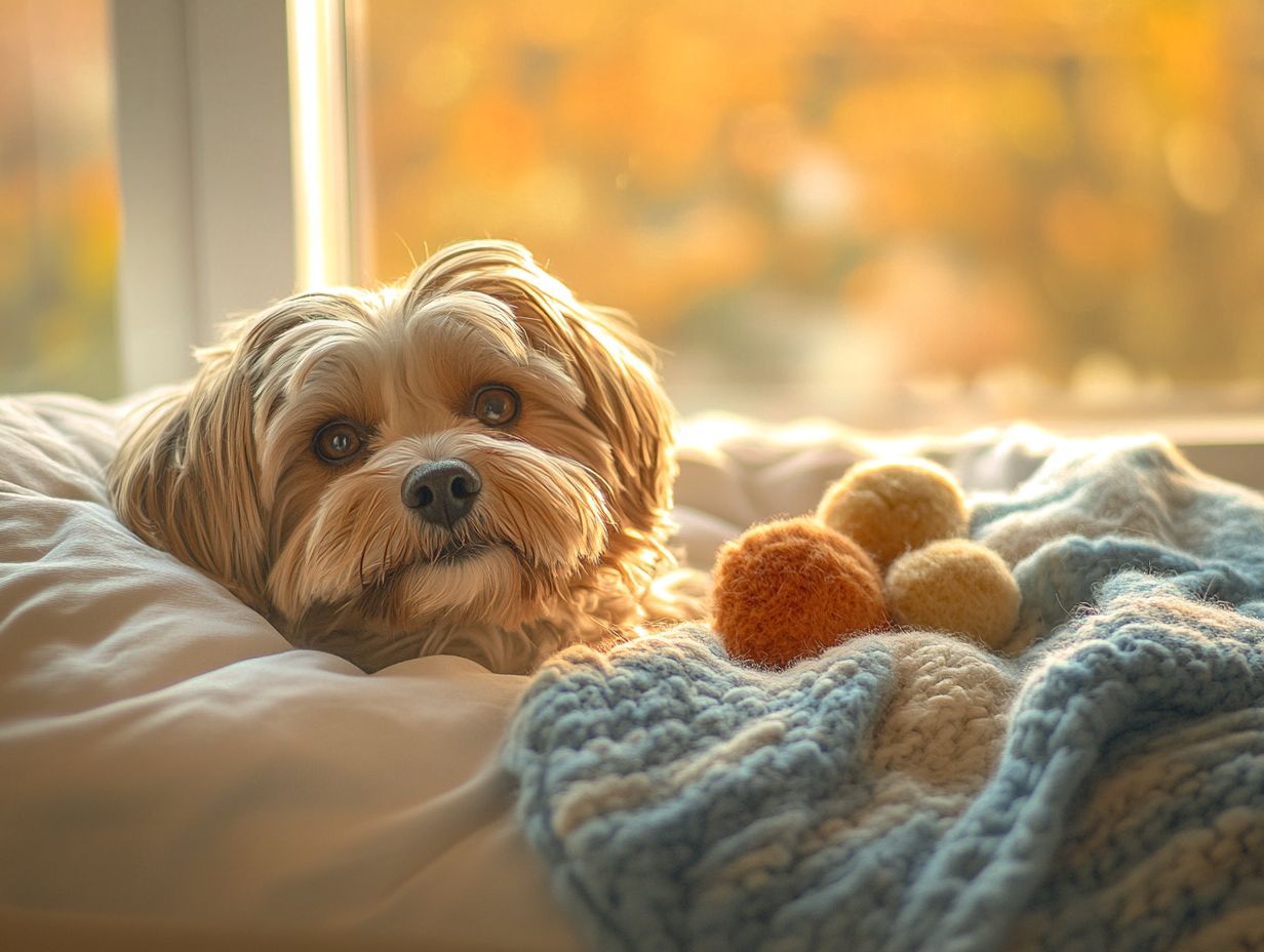 A dog enjoying a calm environment to reduce anxiety