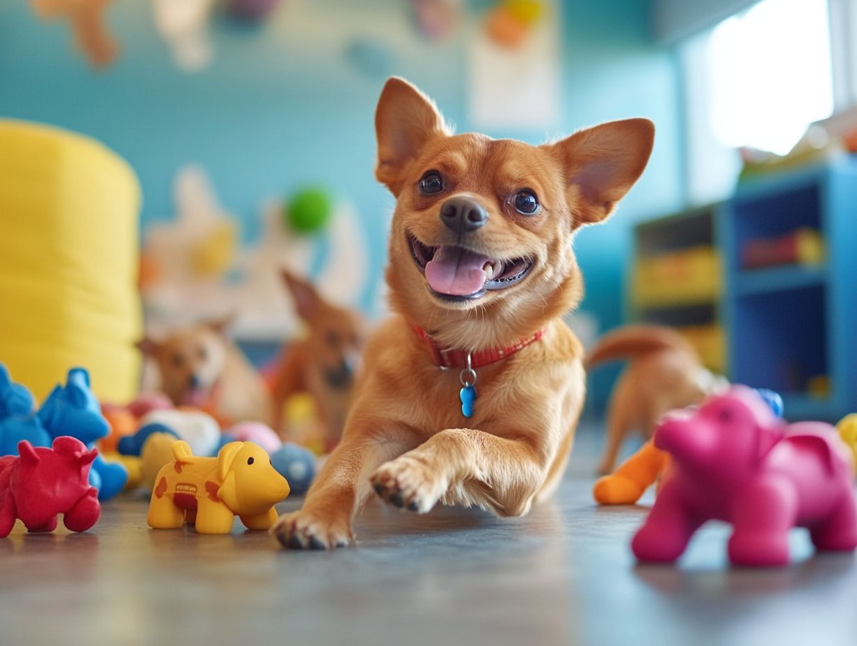 A happy dog enjoying pet daycare