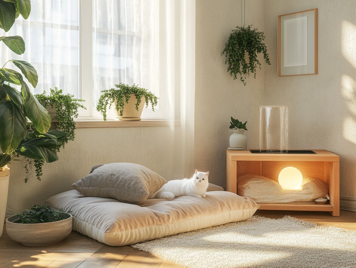 A cozy Zen corner designed for a dog s relaxation