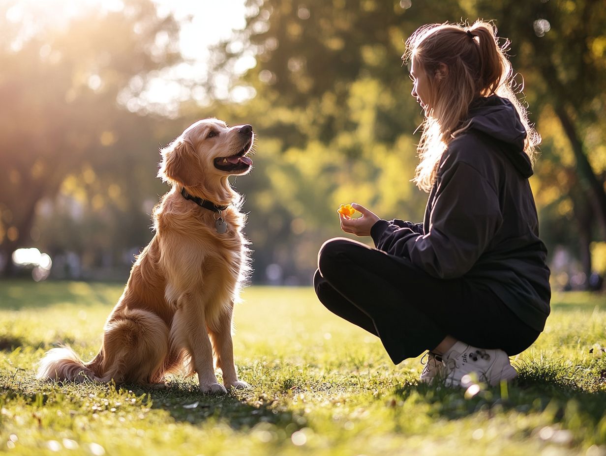 A dog learning new commands