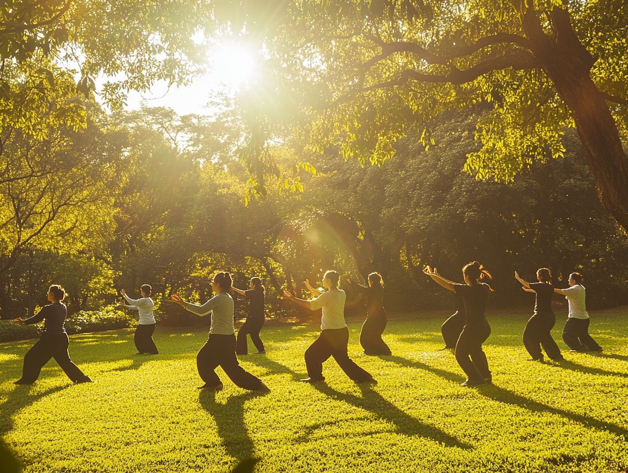 Image depicting frequently asked questions about Tai Chi and anxiety.