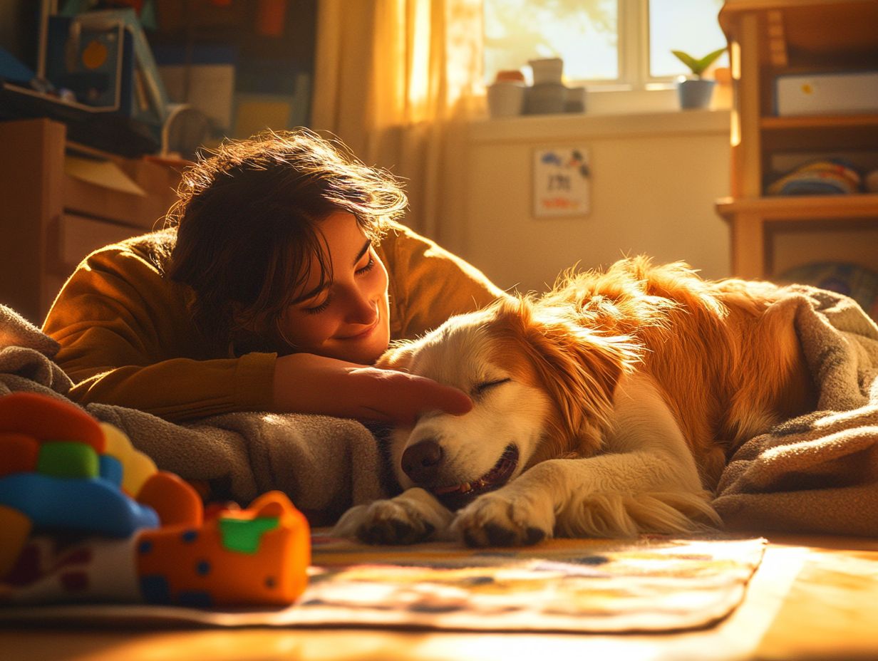 Happy pet enjoying bonding time as a remedy for anxiety