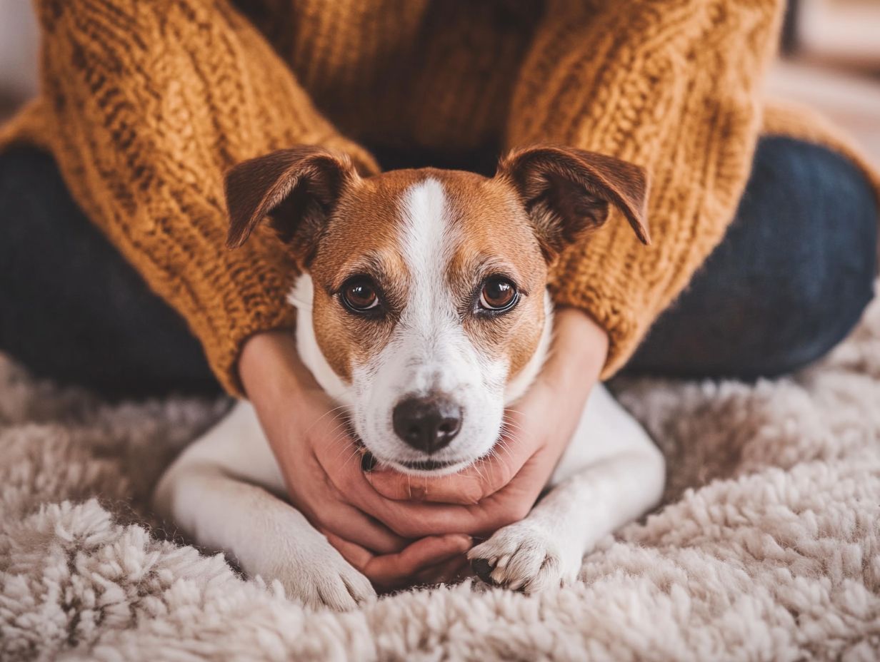 Visual representation of key takeaways for managing pet anxiety.