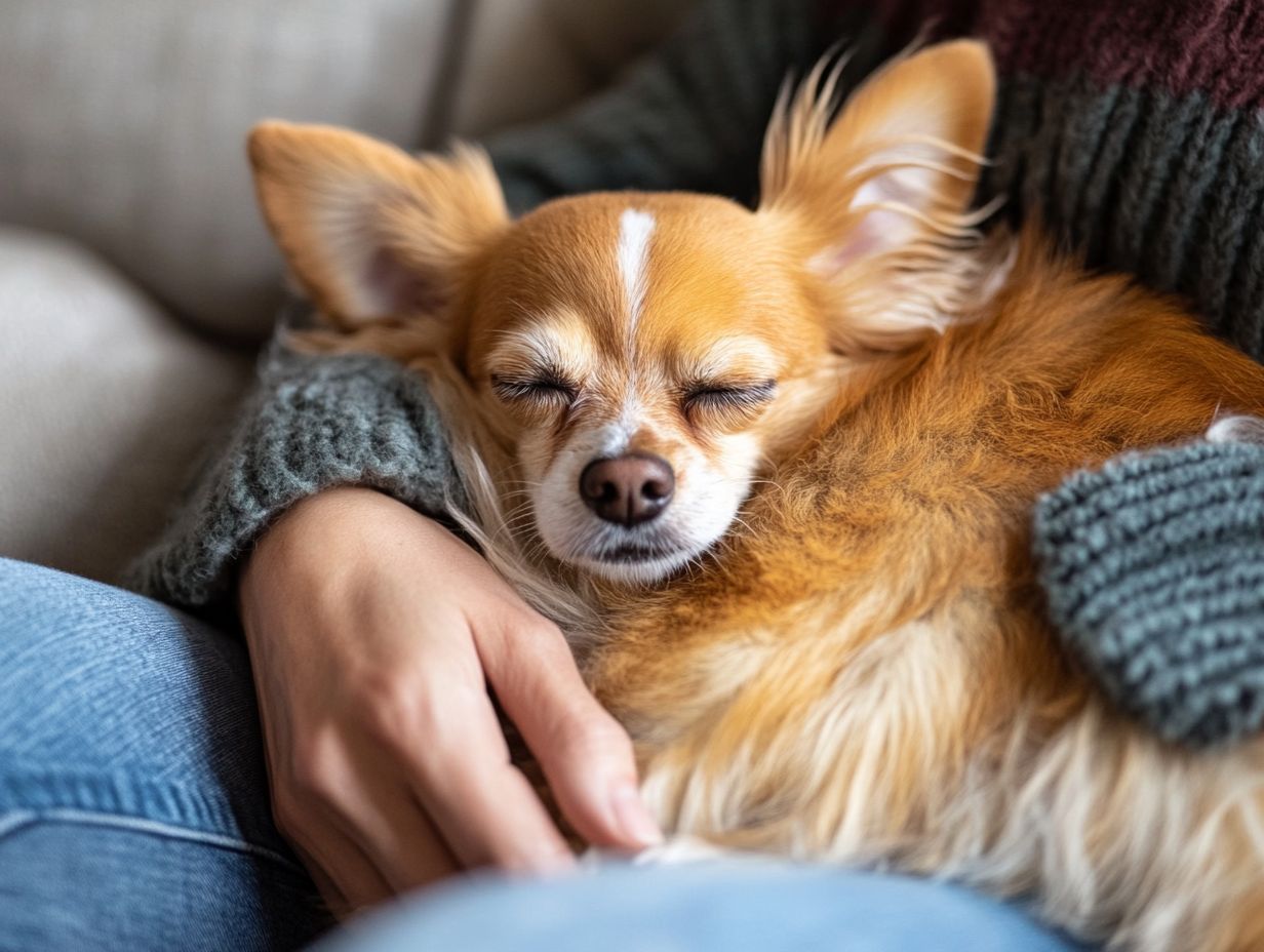 A happy dog enjoying a calming environment