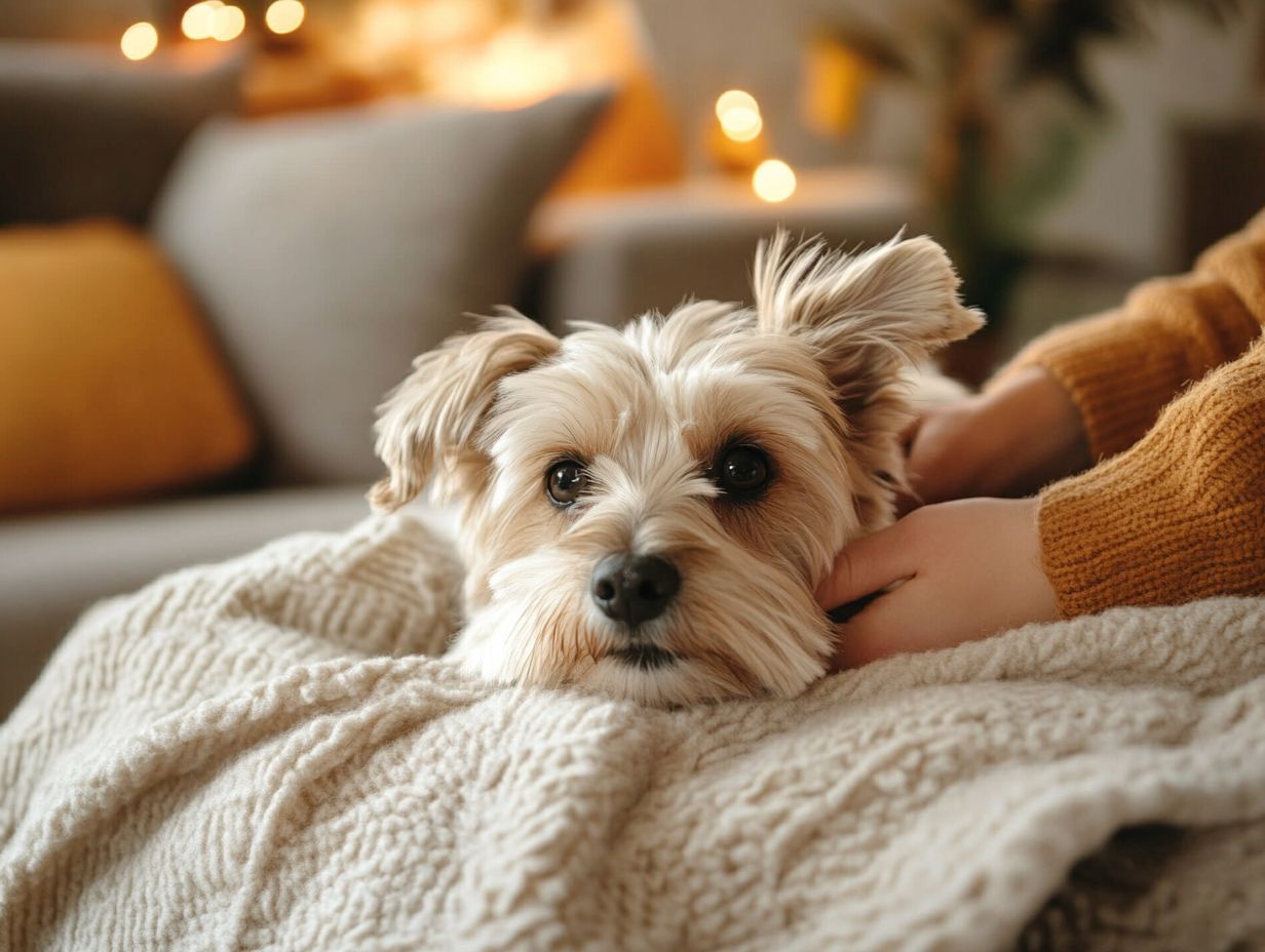 A pet experiencing anxiety