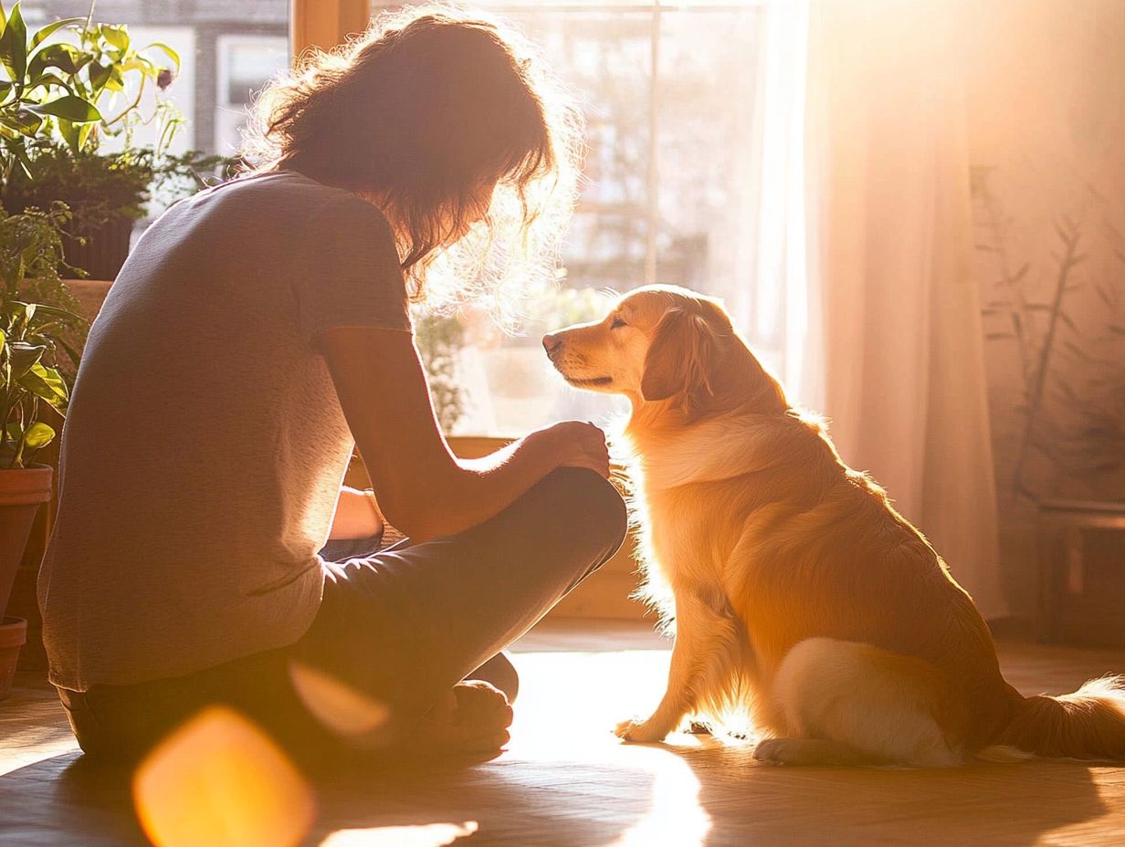 How important is a calm owner for anxious pets?