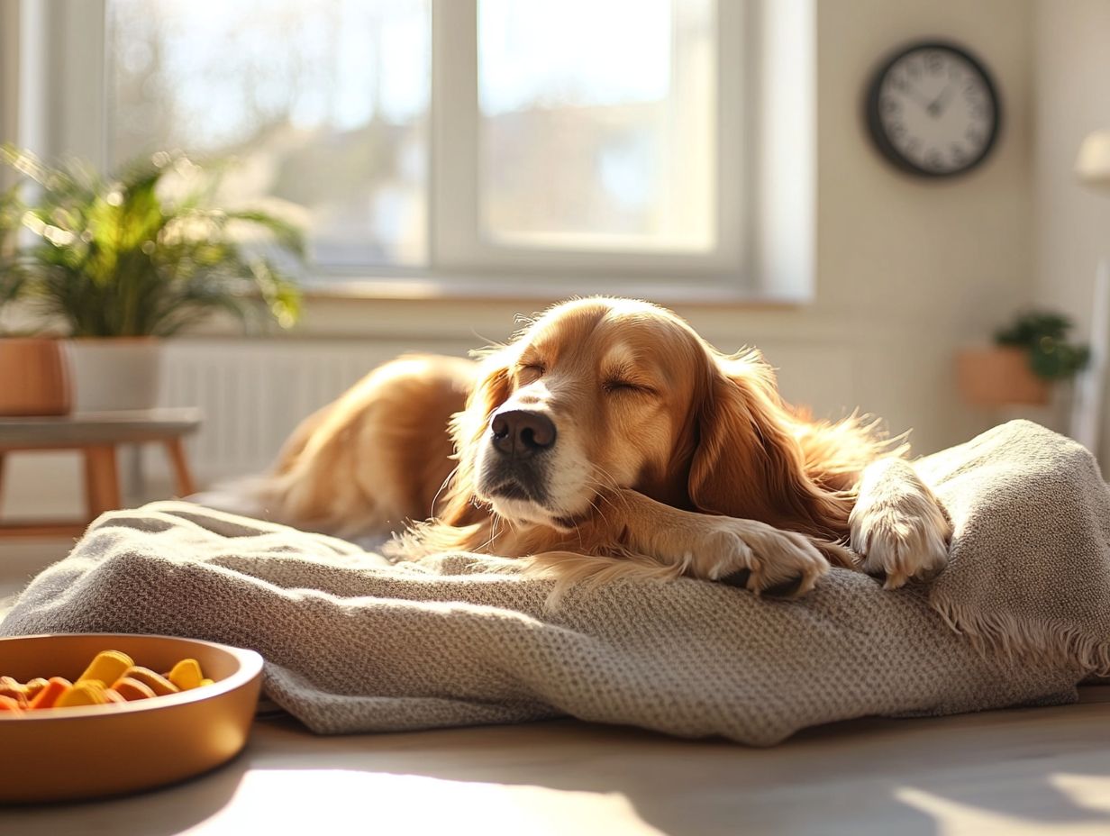 An anxious dog enjoying a structured routine