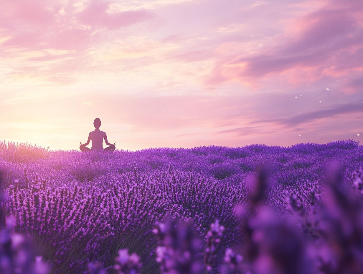 A serene image representing anxiety relief through lavender