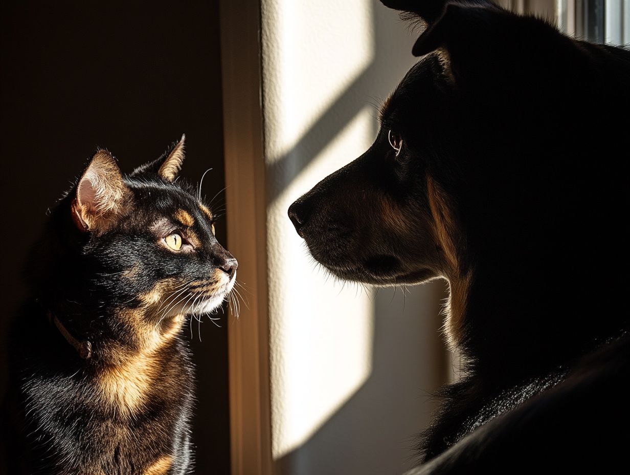 An illustration of the impact of lighting on pet anxiety