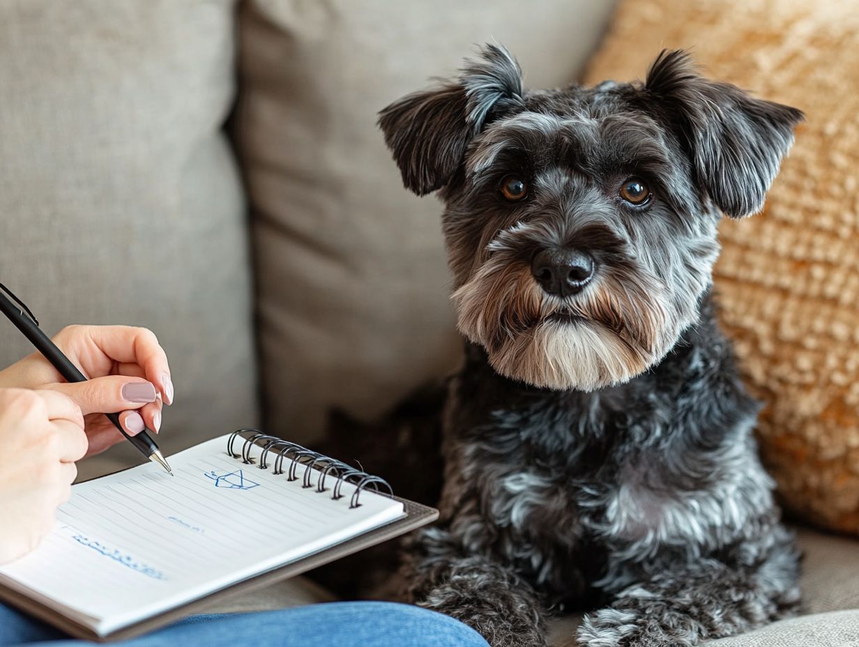 Visual representation of tips for managing dog anxiety effectively