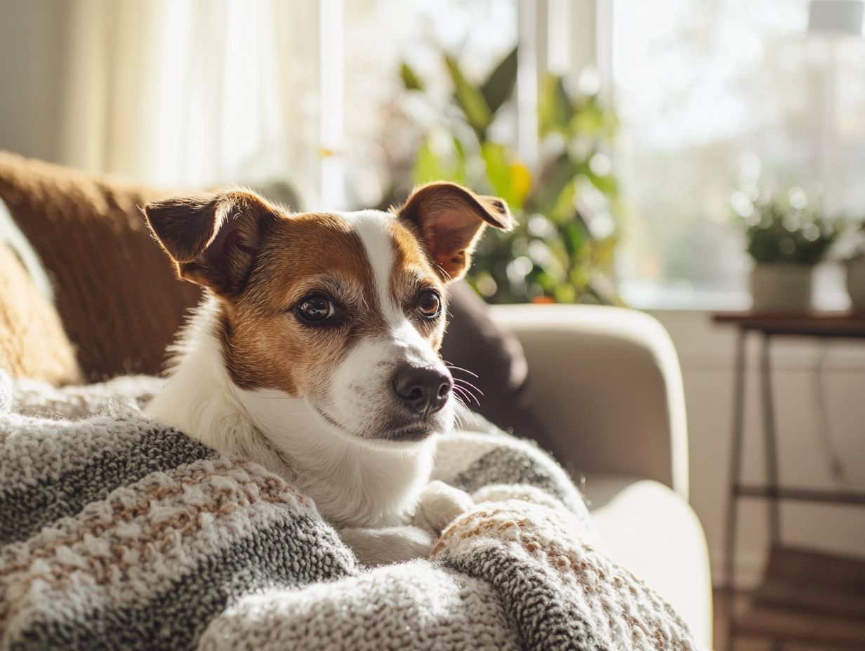 An image showing tips for helping anxious pets