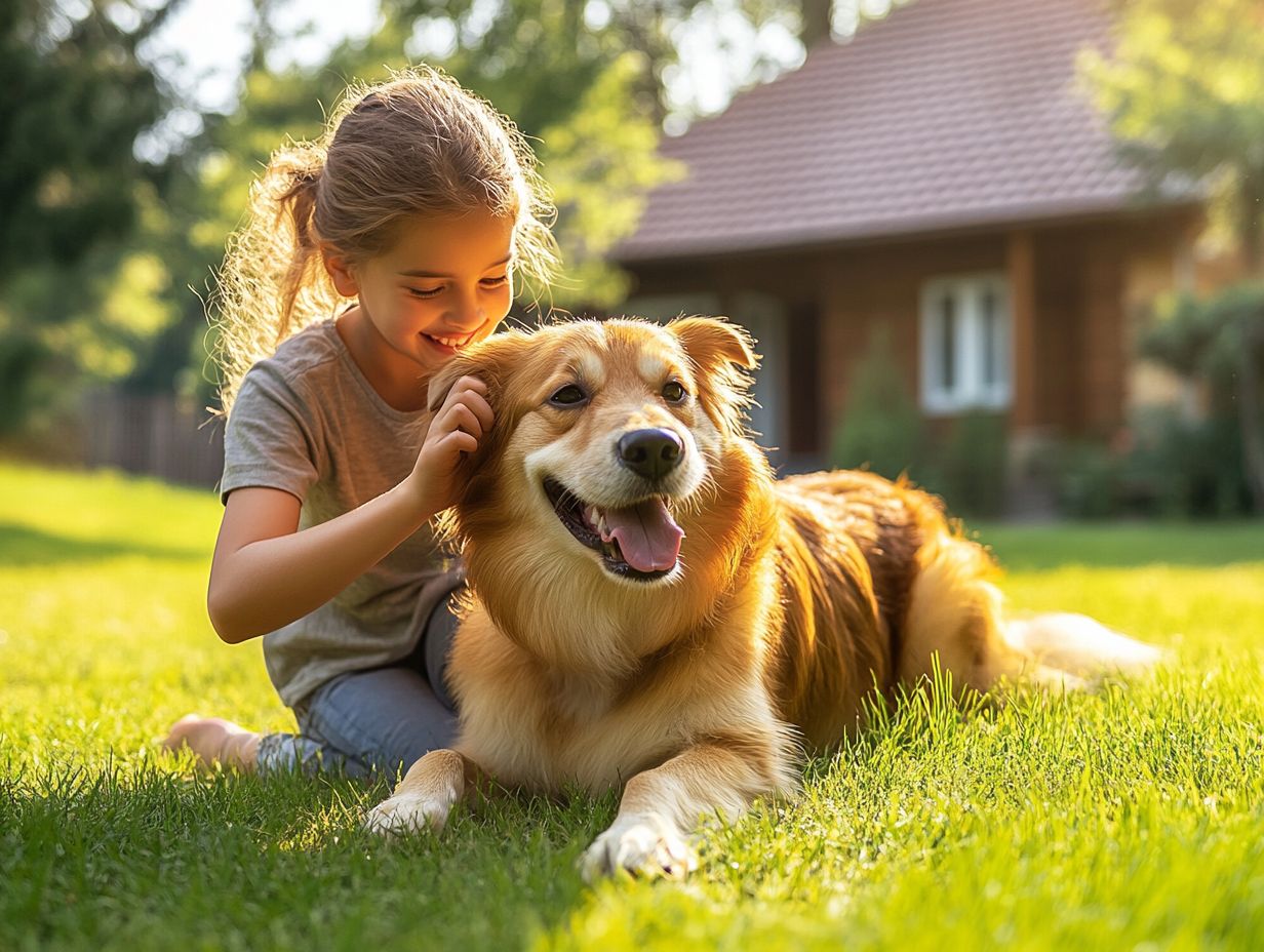 A pet interacting comfortably with a new family member