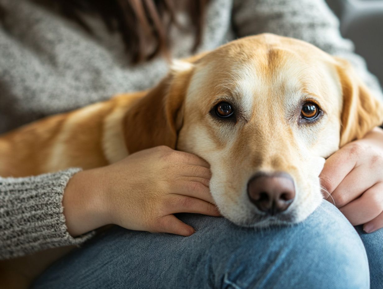 A concerned pet owner seeking help for their anxious dog