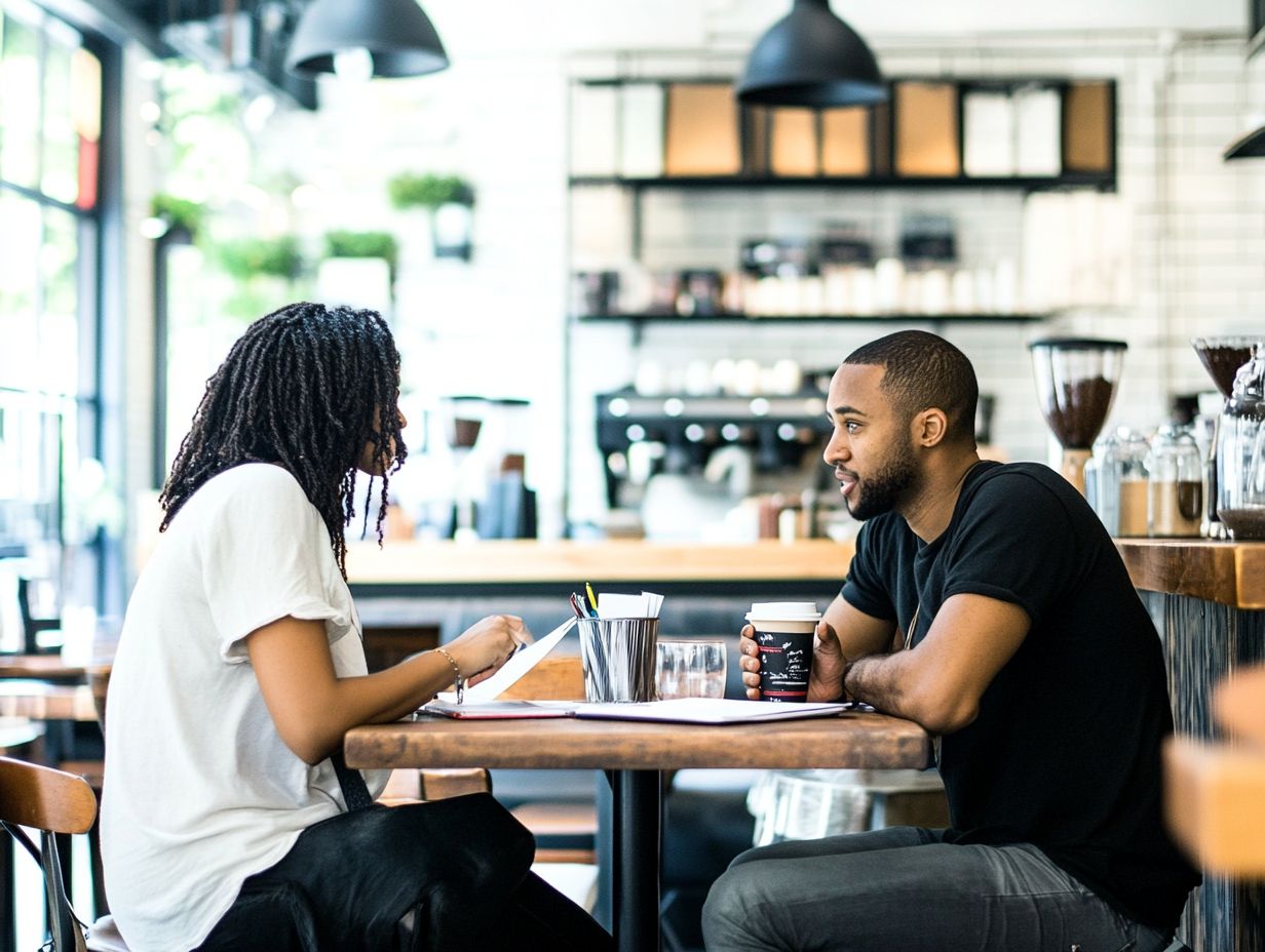 A person asking follow-up questions during an interview