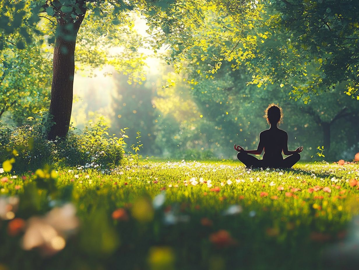 Person practicing mindfulness exercises to relieve anxiety