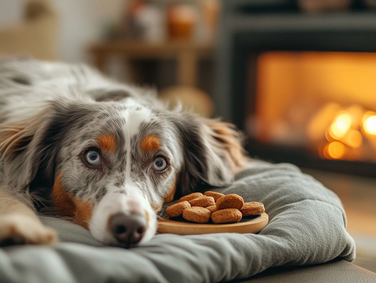 A dog practicing behavioral modification techniques