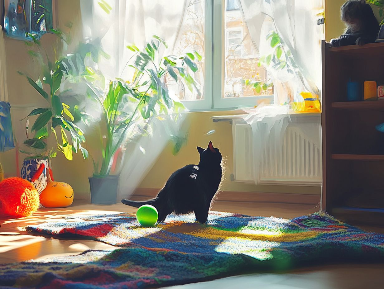 Image illustrating play therapy techniques for anxious cats