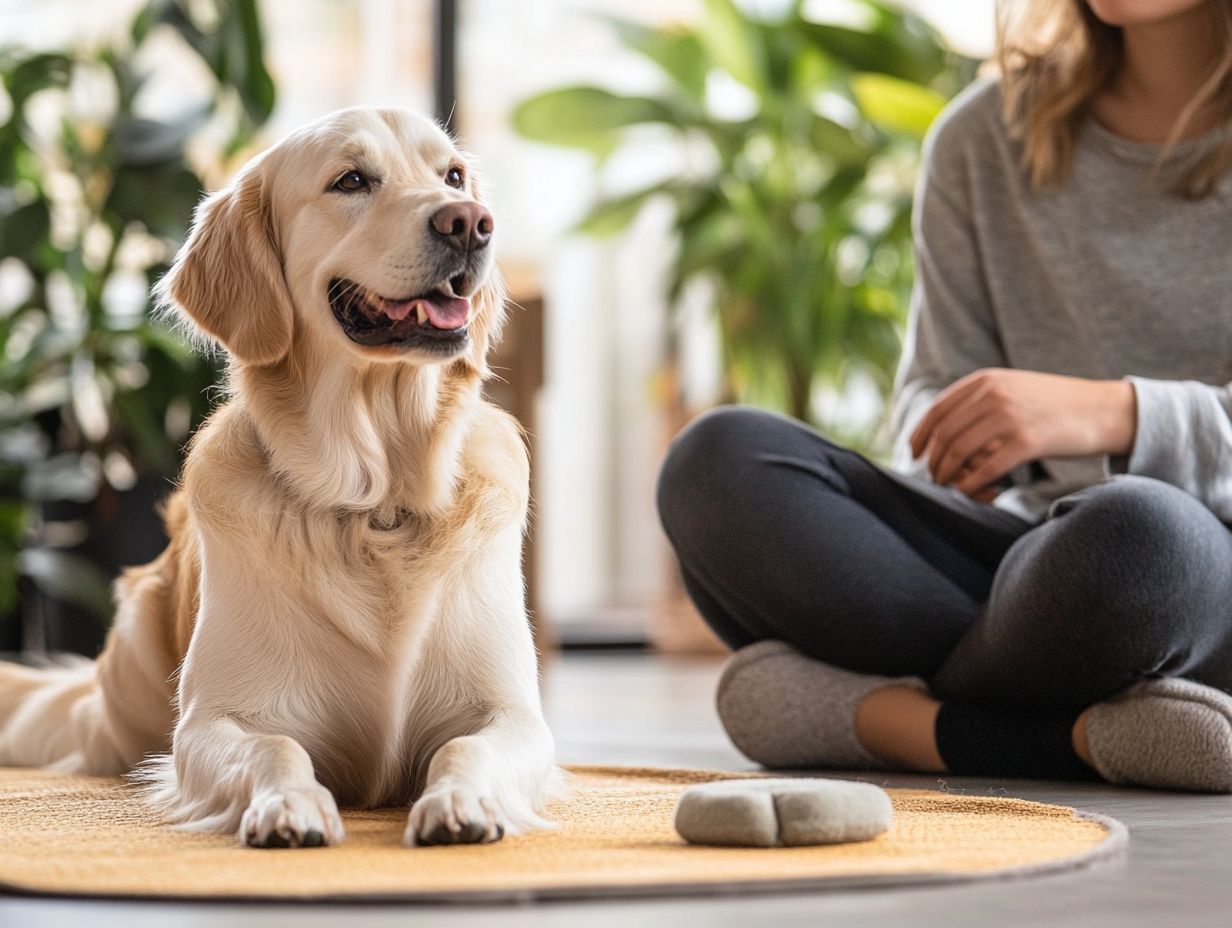 Visual summary of key techniques for addressing barking anxiety in dogs.