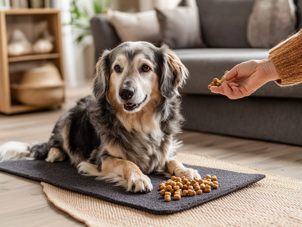 A peaceful environment helps reduce anxiety in senior dogs.