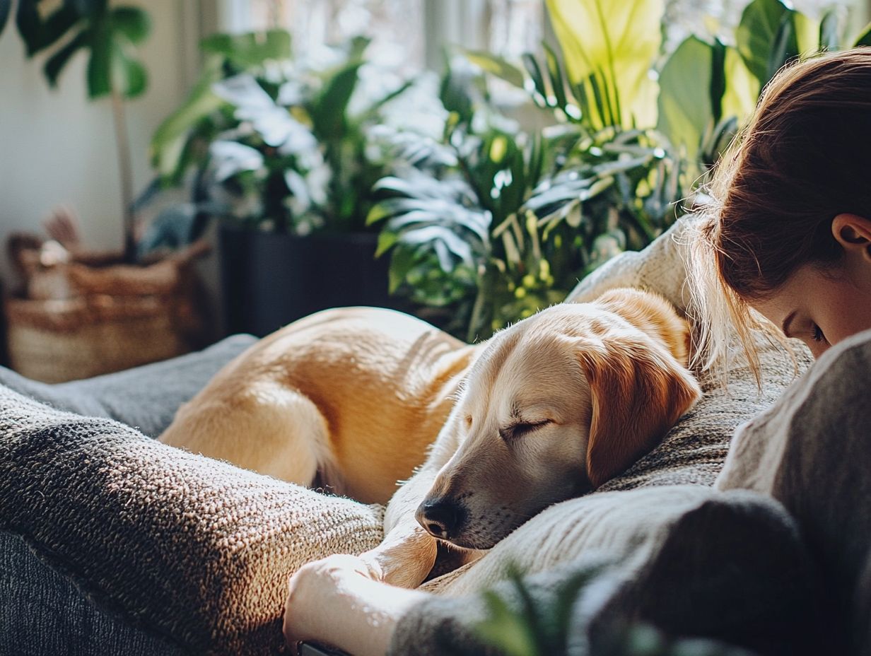 Image depicting techniques to calm anxious pets.