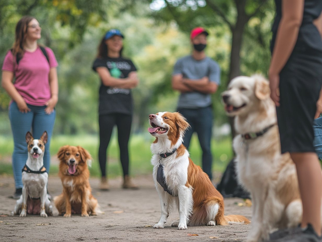 Illustration showing key factors to consider in dog training