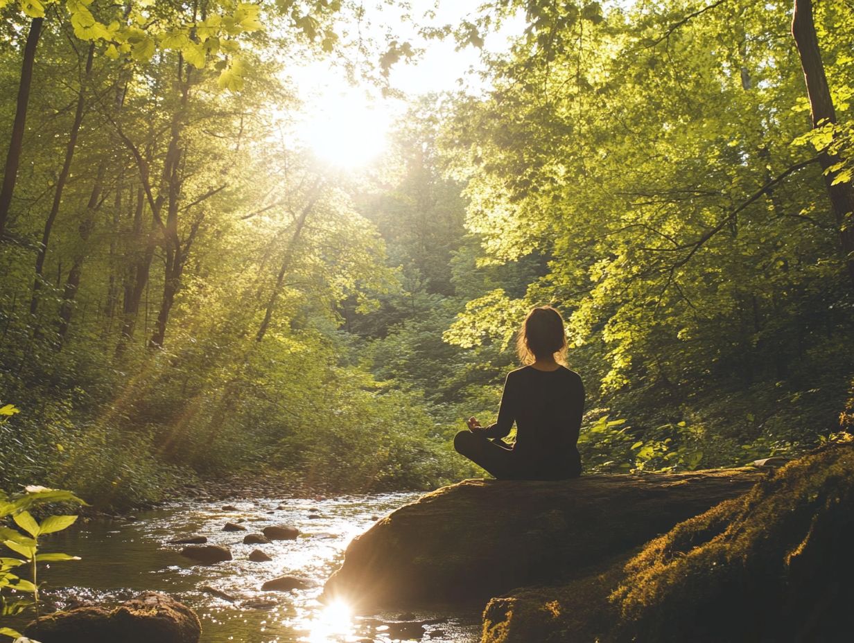 A peaceful nature scene illustrating the healing power of nature for anxiety.