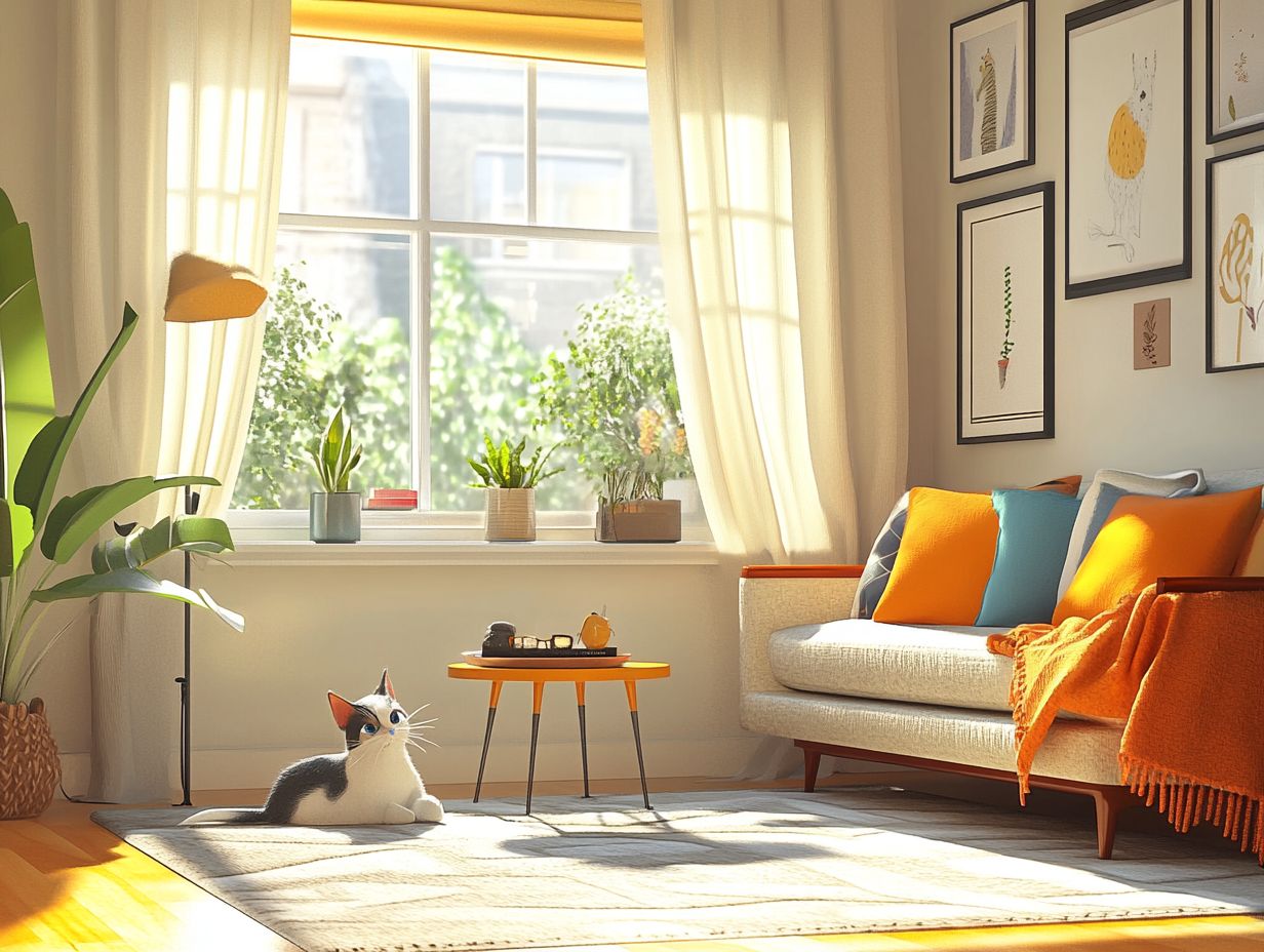 Illustration showing the key takeaways for designing a pet-friendly home