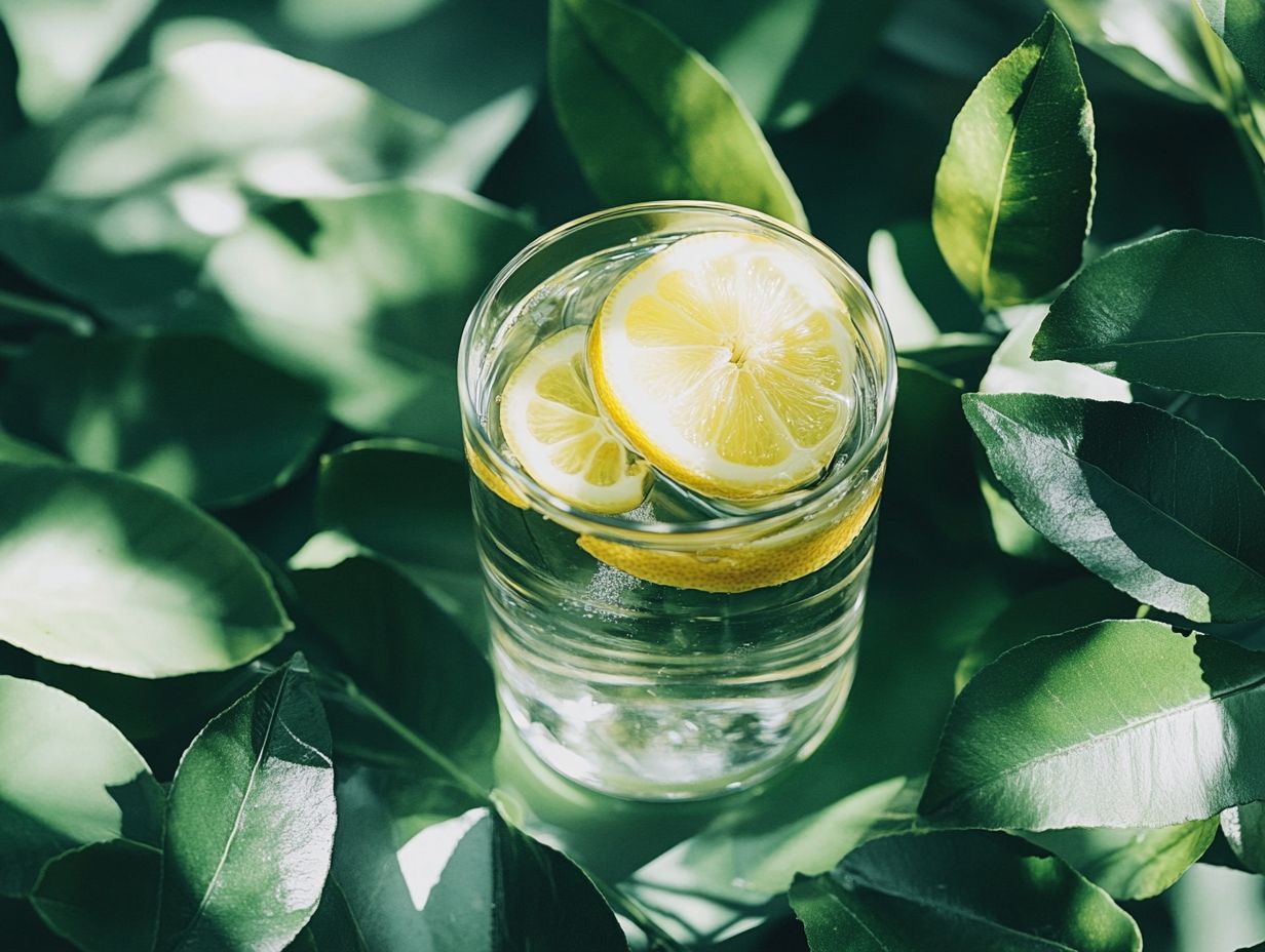 A refreshing glass of water representing the importance of hydration for mental health