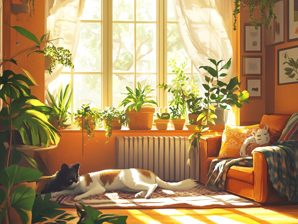 An image illustrating frequently asked questions about natural light and pets.