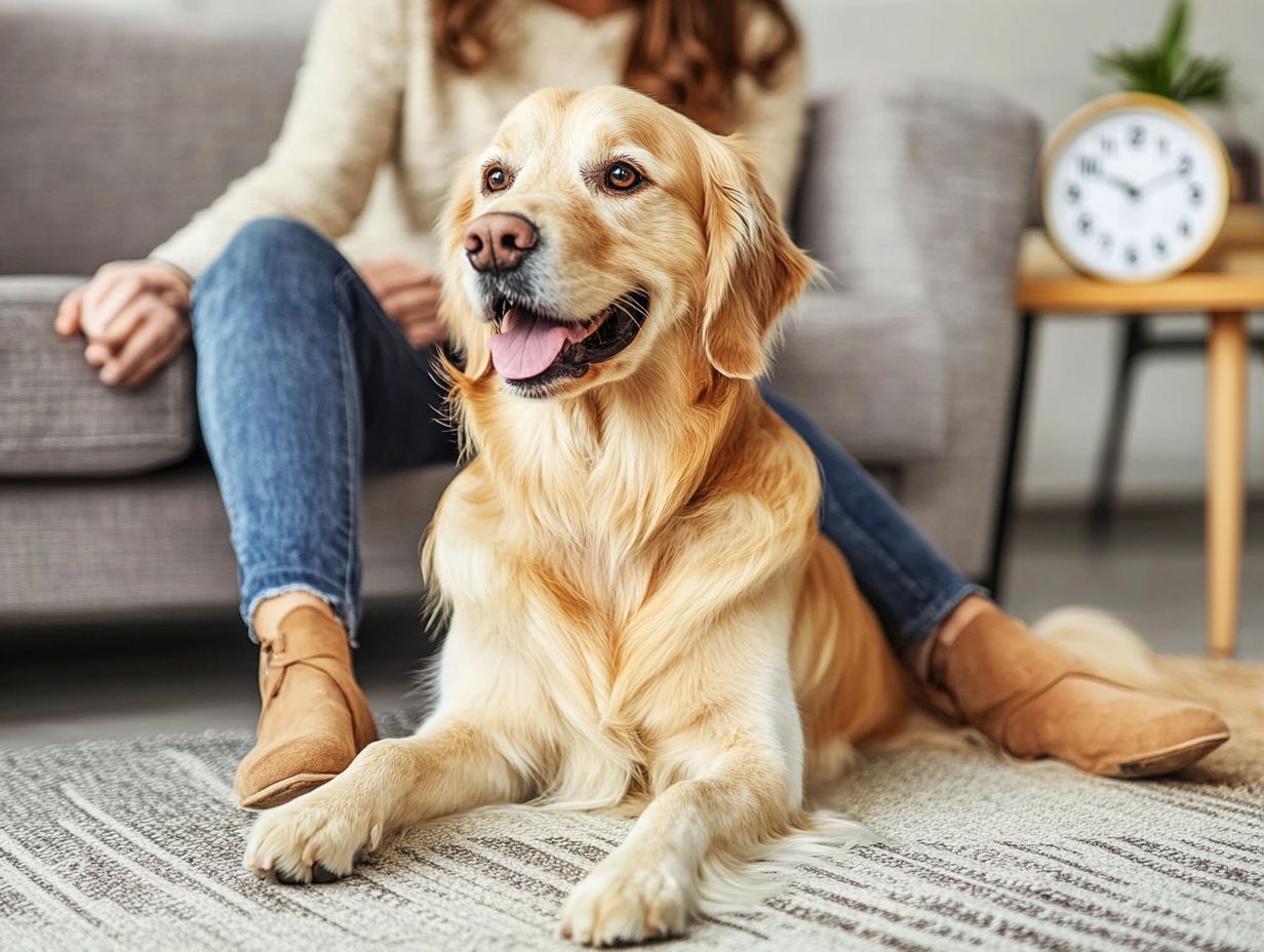 Anxious pet training routine