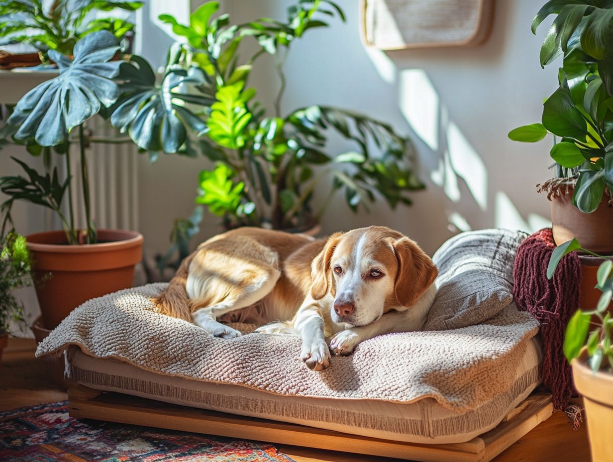 Happy dog enjoying outdoor time, promoting mental well-being.