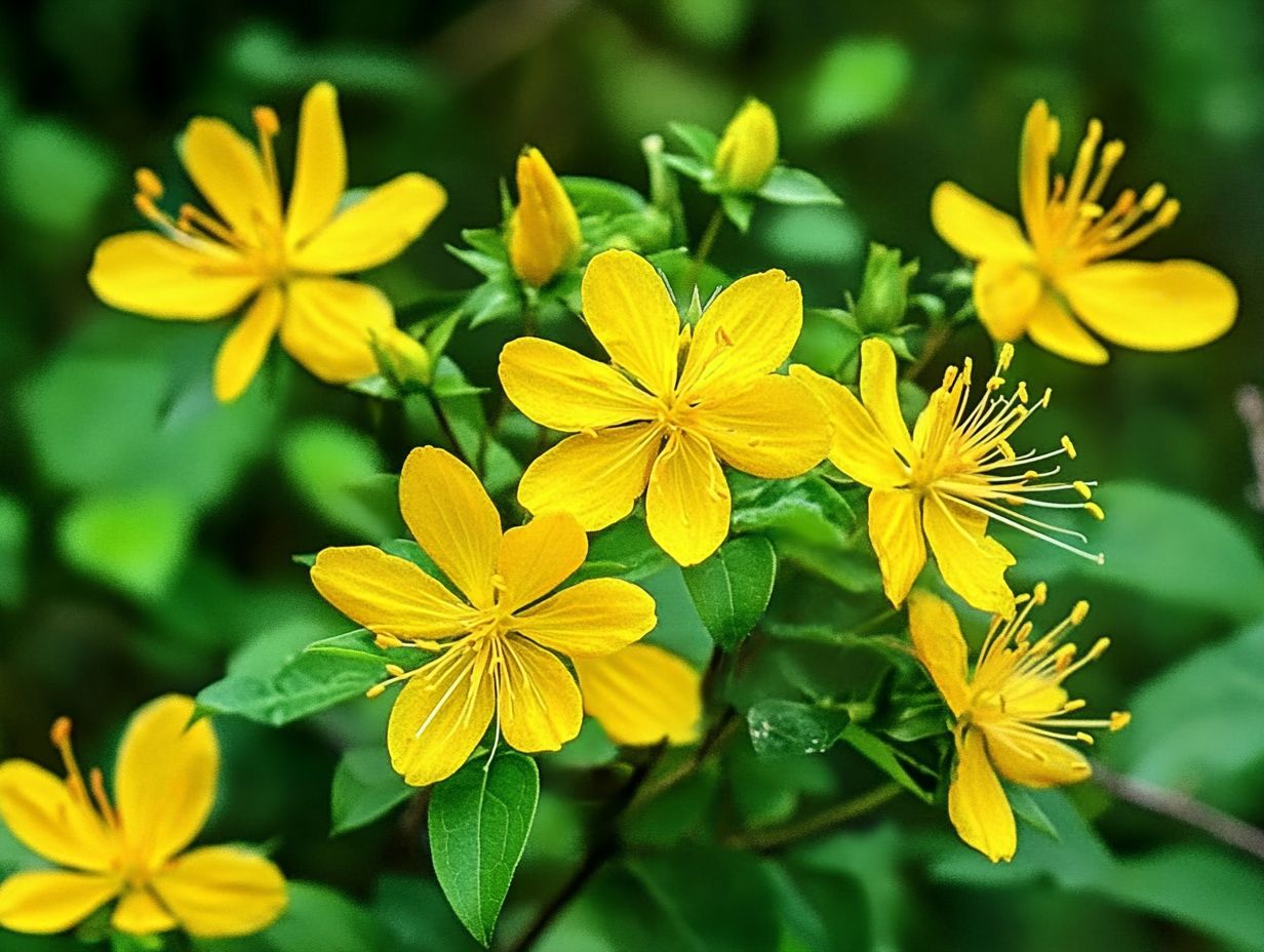 Illustration of research findings on St. John's Wort and its impact on anxiety