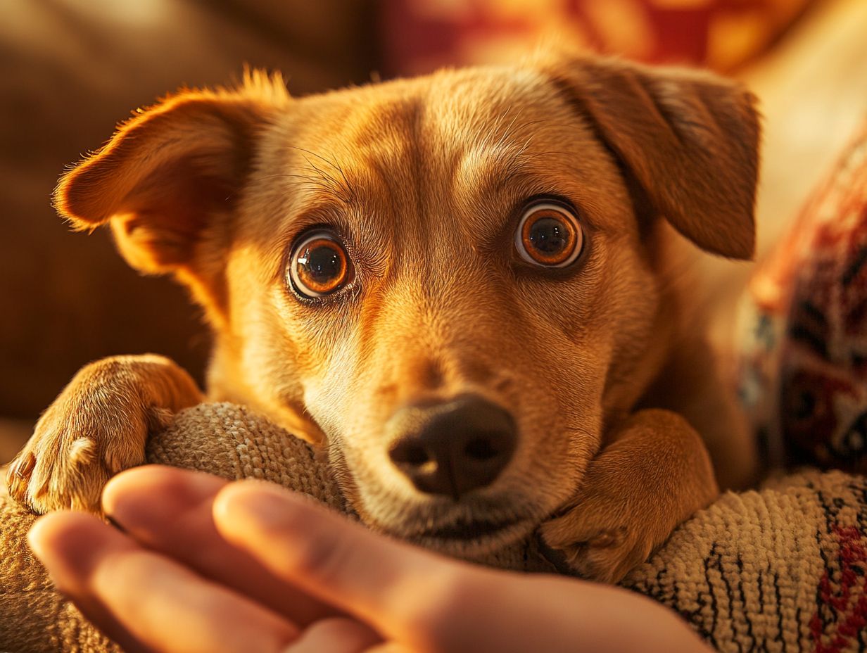 A pet owner discussing anxiety solutions with a veterinarian