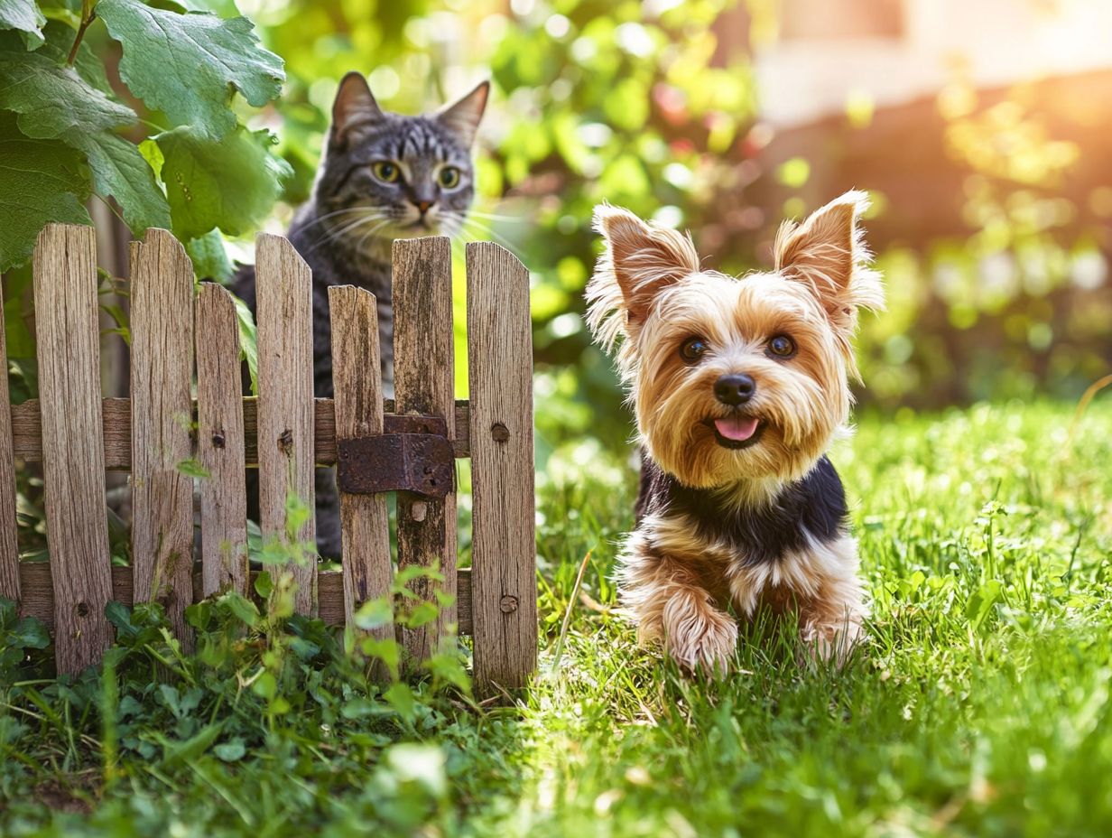 Image showing how to use gates to create a safe space for your pet.