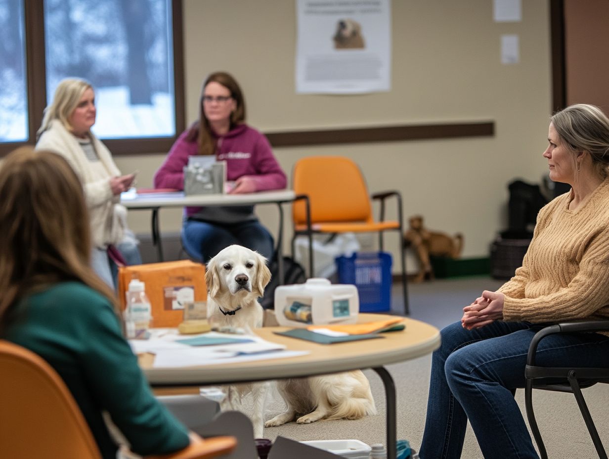 Visual representation of the benefits of Pet Anxiety Workshops