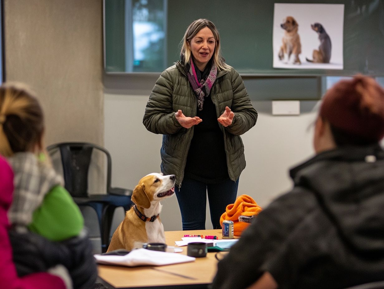 Infographic detailing the benefits of pet anxiety workshops