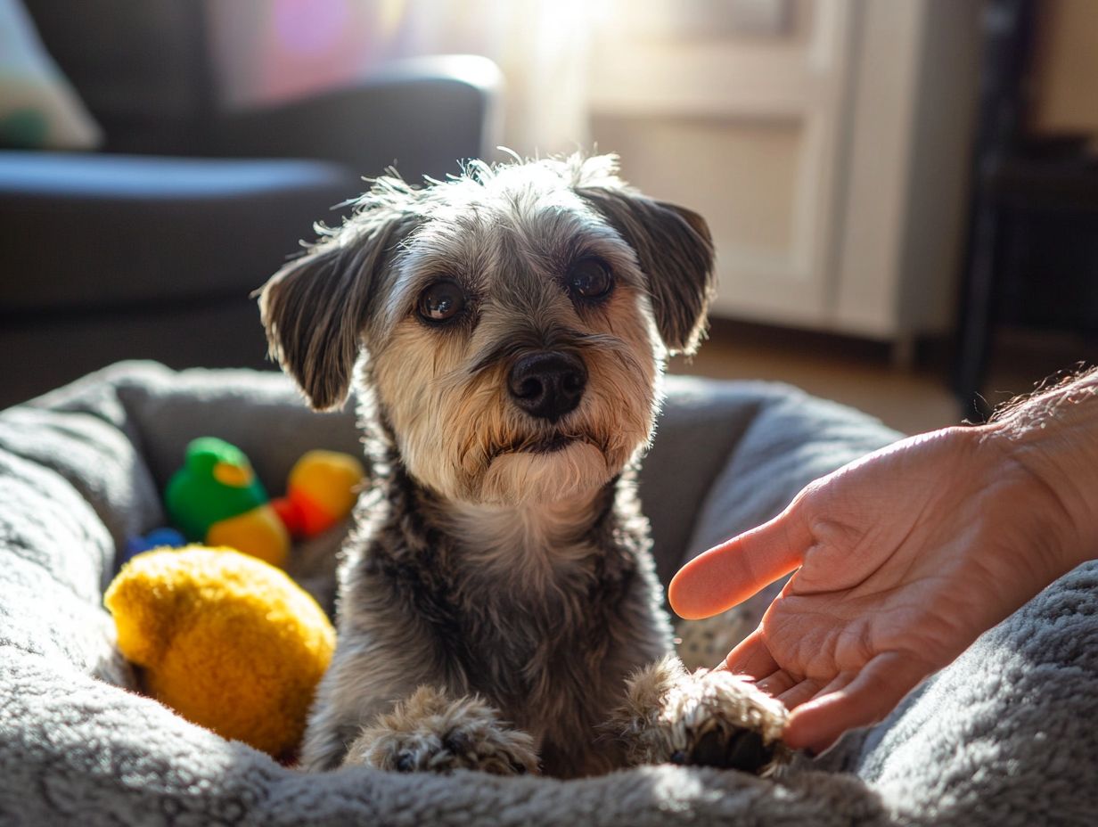 A variety of medications and therapies for managing anxiety in senior pets